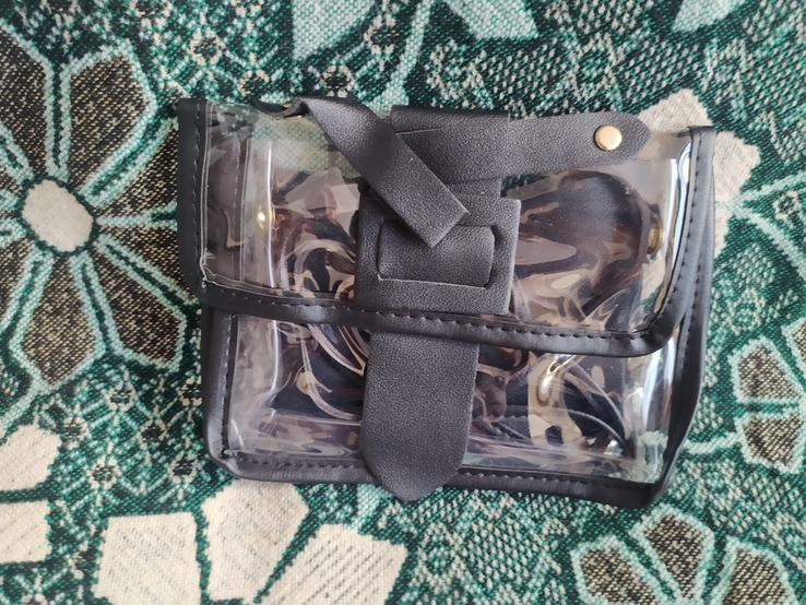 Черная прозрачная женская сумочка клатч