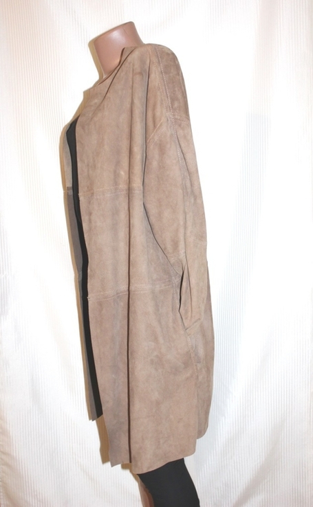 Кардиган накидка оверсайз натуральная тонкая замша кожа Pepe Jeans L+, фото №7