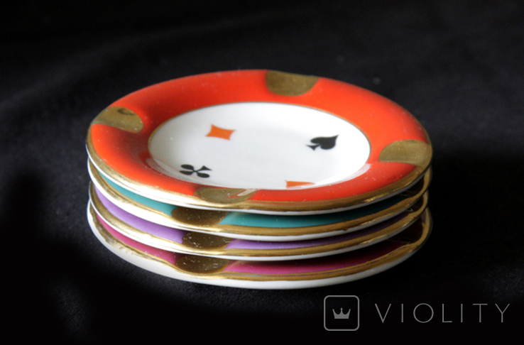 Комлект пепельниц для покера (бриджа и т.п.), фото №4