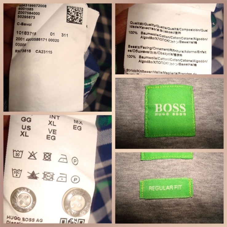 Hugo Boss regular Fit оригинал Стильная мужская рубашка дл рукав в клетку приталенная, numer zdjęcia 12