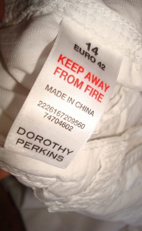 Dorothy Perkins Хлопковые летние женские шорты хлопок белые 14, photo number 10