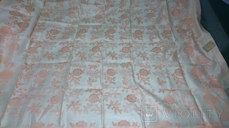 Tablecloth with glossy finish.170 * 170cm.Orsha Order of Lenin Flax Mill.New with a tag, photo number 3