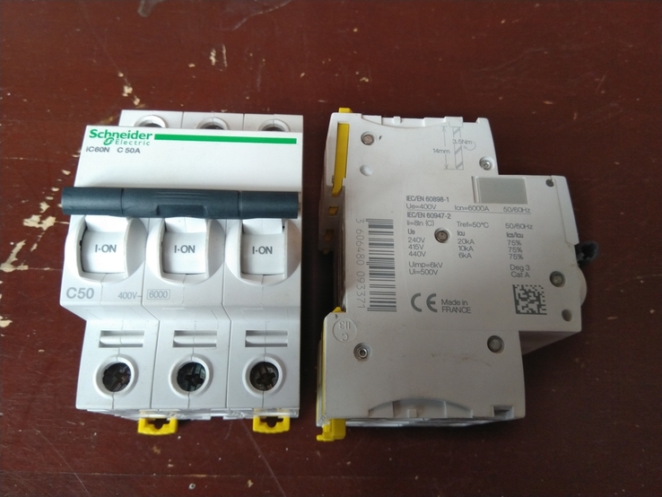 Автоматические выключатели 3р. iC60N серии Acti9 и ECOMATOMAT, фото №2