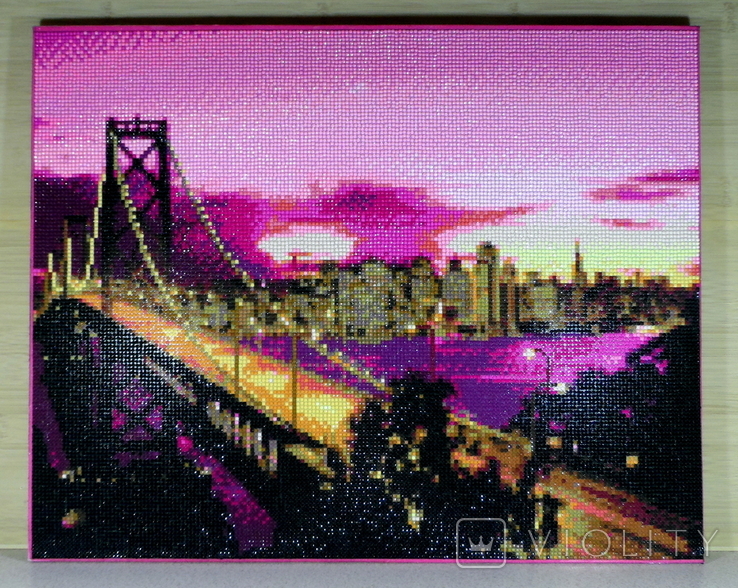 Картина "Ночной город" 40*60 см. алмазная вышивка., фото №2