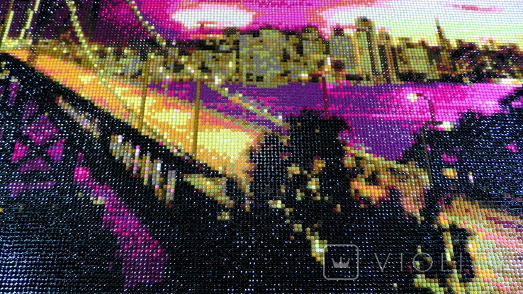 Картина "Ночной город" 40*60 см. алмазная вышивка., фото №4