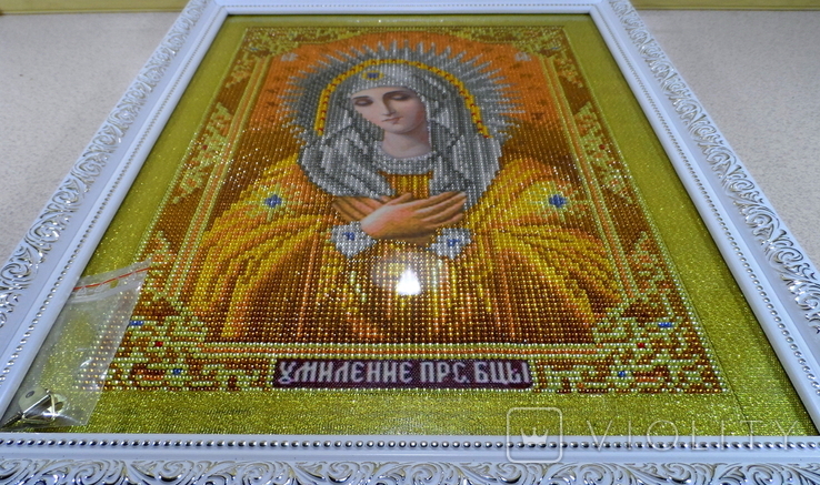 Икона "Умиление Пресвятой Богородицы" алмазная вышивка 30*40 см., фото №4