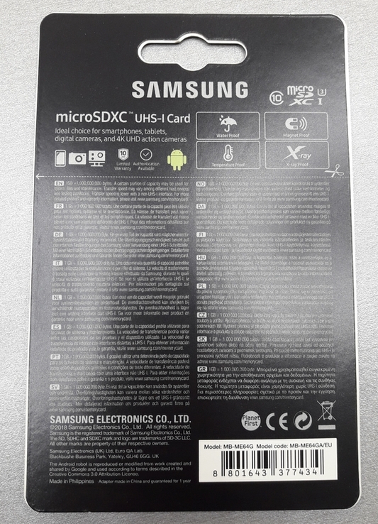 Карта памяти Samsung 64Gb microSDXC Class 10 UHS-I U3 EVO Select, фото №3