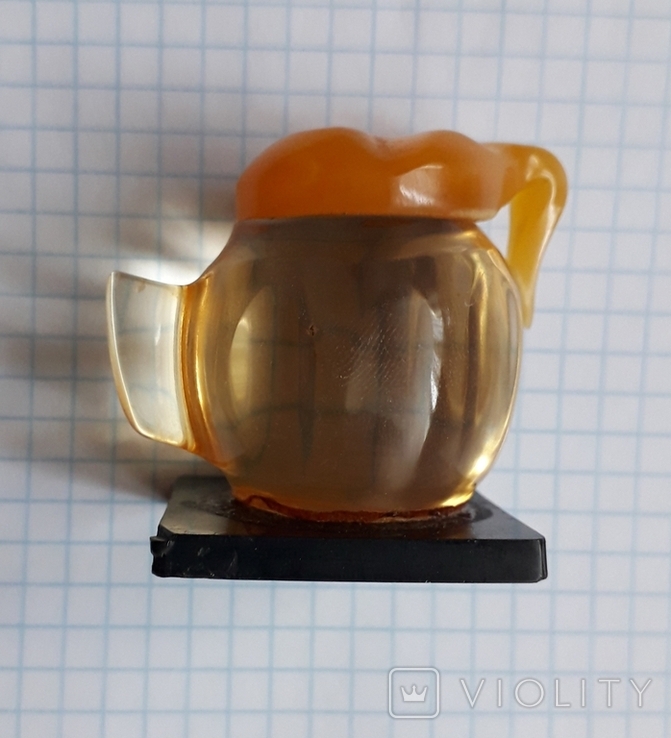 Миниатюра-сувенир СССР, бокал с пивом - 4.5х4.5х3.5 см., фото №10