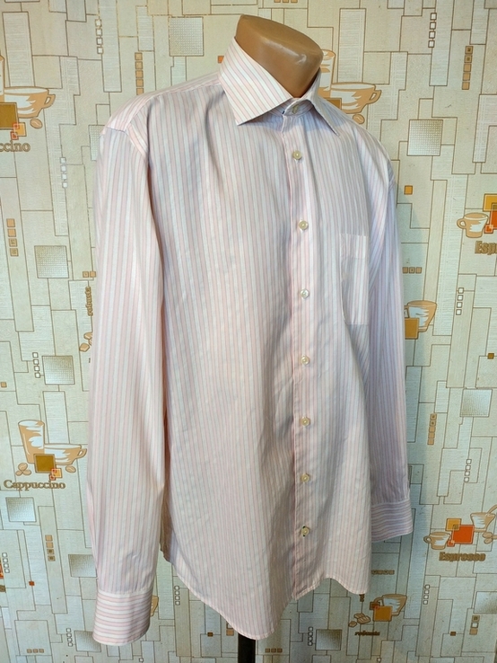 Рубашка бело-розовая полоса TOMMY HILFIGER коттон p-p 39 (состояние!), фото №3