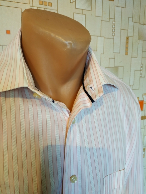 Рубашка бело-розовая полоса TOMMY HILFIGER коттон p-p 39 (состояние!), фото №5