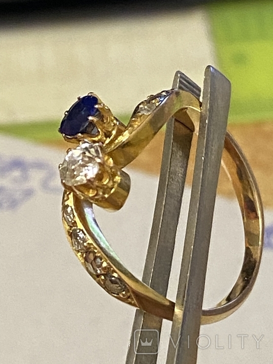 Кольцо с бриллиантами и алмазами, фото №7