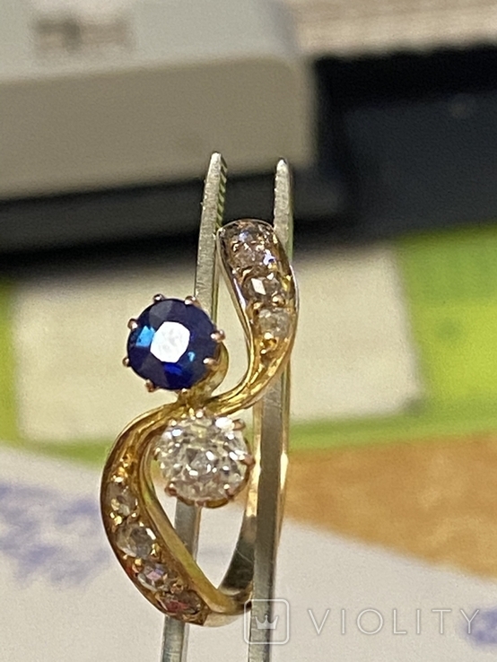 Кольцо с бриллиантами и алмазами, фото №8