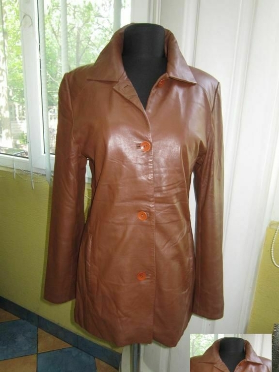 Фирменная женская кожаная куртка CABRINI. Италия. Лот 950, фото №3