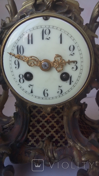 Часы каминные бронза, фото №7