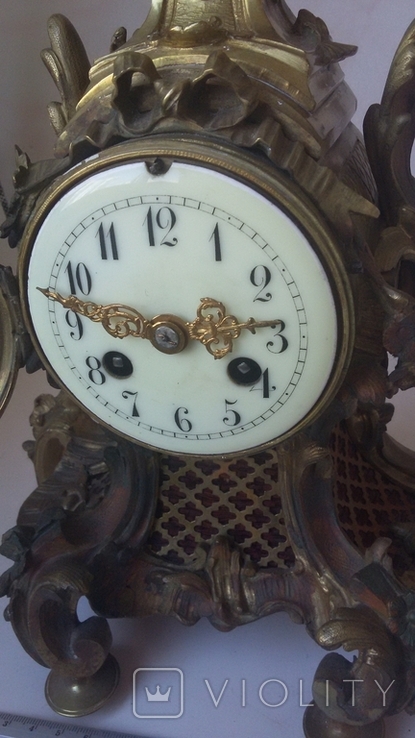 Часы каминные бронза, фото №8