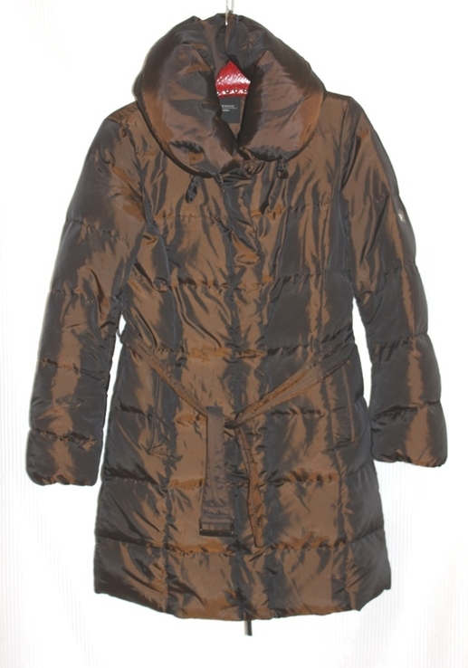 Пуховик пальто парка ультра лёгкий Max Mara коричневый италия 36-38р, фото №7