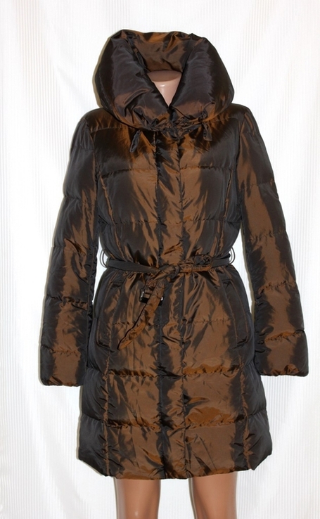 Пуховик пальто парка ультра лёгкий Max Mara коричневый италия 36-38р, фото №8