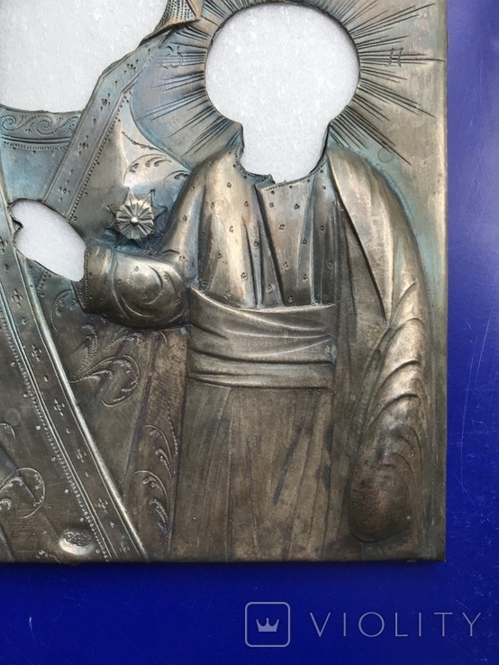 Оклад Казанской Богородицы, серебро , 10,5 х 13 см, Новый, фото №6