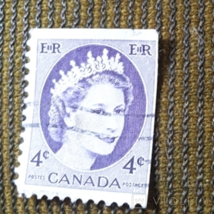 Елизавета 2 марка для Канады 4 центов, фото №2