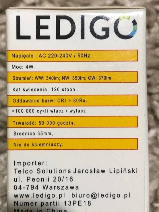 LED ЛАМПА 4W, numer zdjęcia 3