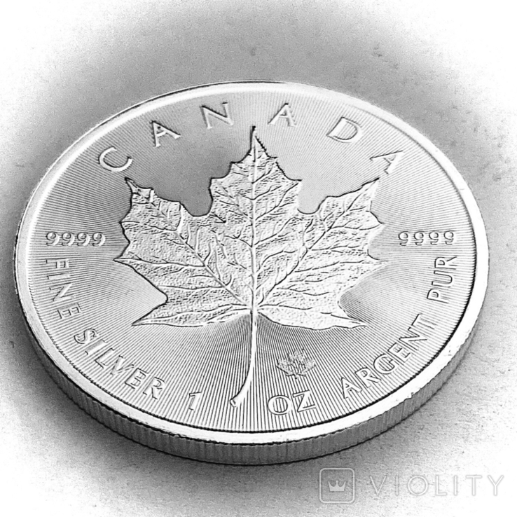 5 долларов. 2021. Кленовый лист. Канада (серебро 9999, вес 31,1 г), фото №7