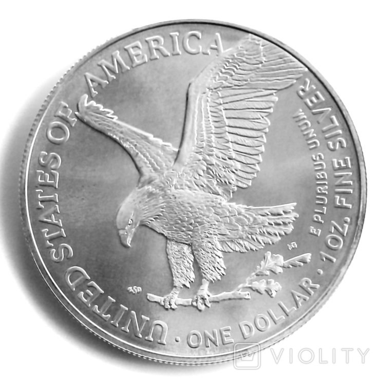 1 доллар. 2021. Американский орел. США (серебро 999, вес 31,1 г), фото №8