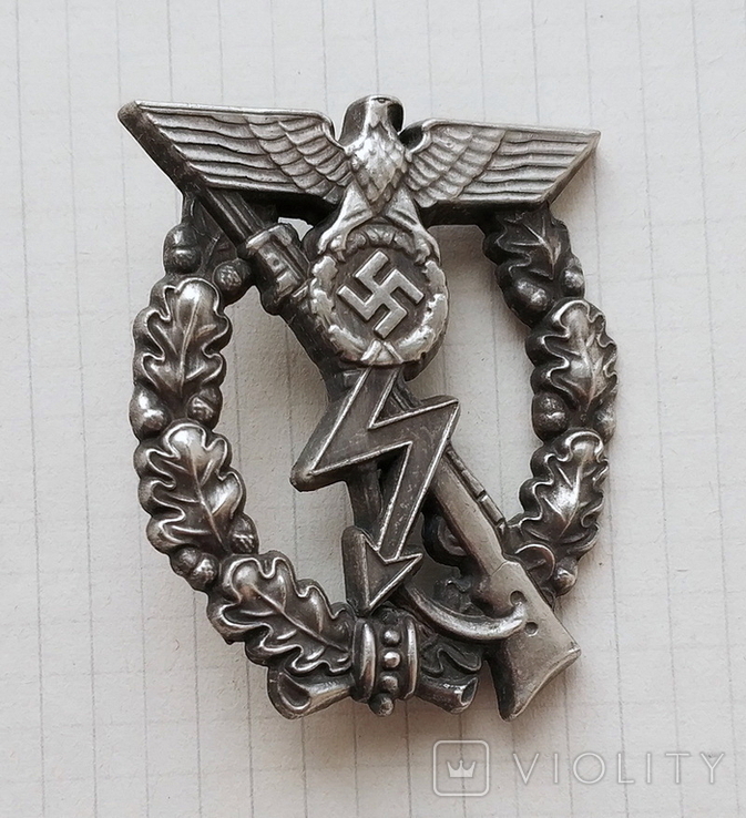 Германия. Третий Рейх. Знак "Пехотный штурмовой" с молнией Копия