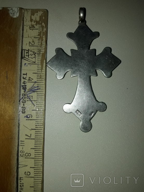 Нательный крест в эмалях, серебро 84. 2., photo number 5