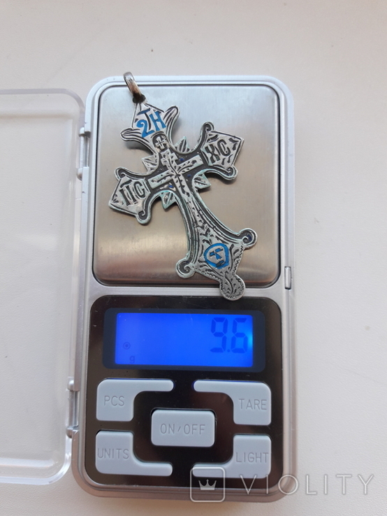 Нательный крест в эмалях, серебро 84. 2., photo number 10