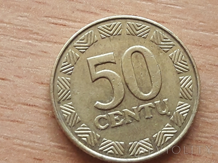 50 центов Литва 1997 г, фото №2