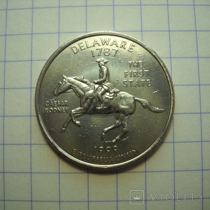 США, 1/4 доллара 1999 г. (D) Делавер.
