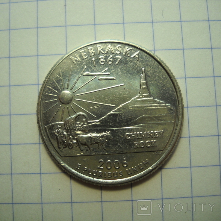 США, 1/4 доллара 2006 г. (D) Небраска.