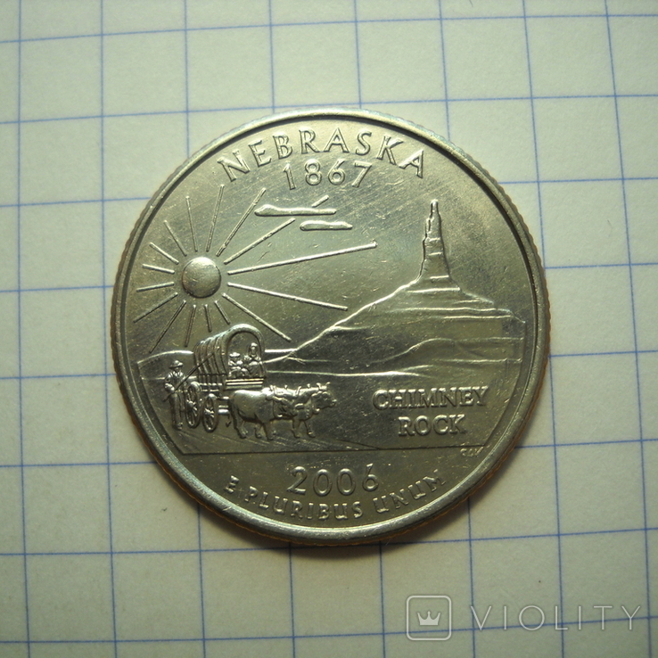 США, 1/4 доллара 2006 г. (P) Небраска.