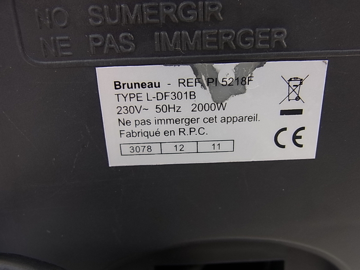 Фритюрниця BRUNEAU - REF PI 5218F 2000 W з Німеччини, numer zdjęcia 12