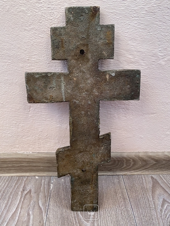 Православный настенный латунный крест, фото №3