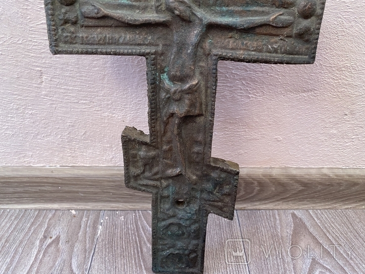 Православный настенный латунный крест, фото №8