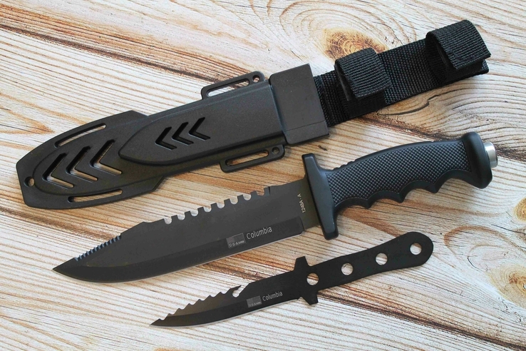 Тактический нож + Метательный нож Black JT24, фото №2