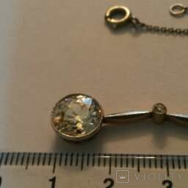 Колье (кулон на цепочке) с бриллиантами (3,09+0,3+0,1к), фото №5