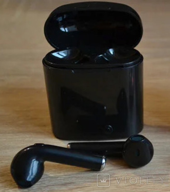 Наушники i7 Tws Bluetooth c зарядным боксом (чёрные), фото №6