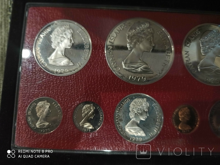 Набор монет Каймановые острова 1979. Пруф. Серебро. 8 монет, фото №5