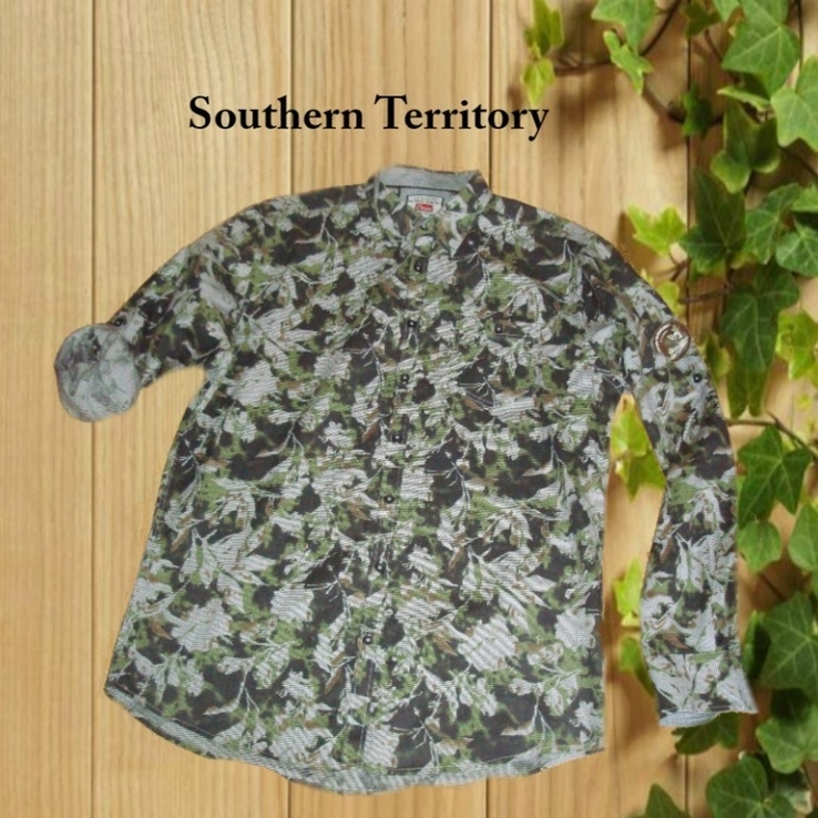 Southern Territory стильная мужская рубашка дл рукав под камуфляж, фото №3