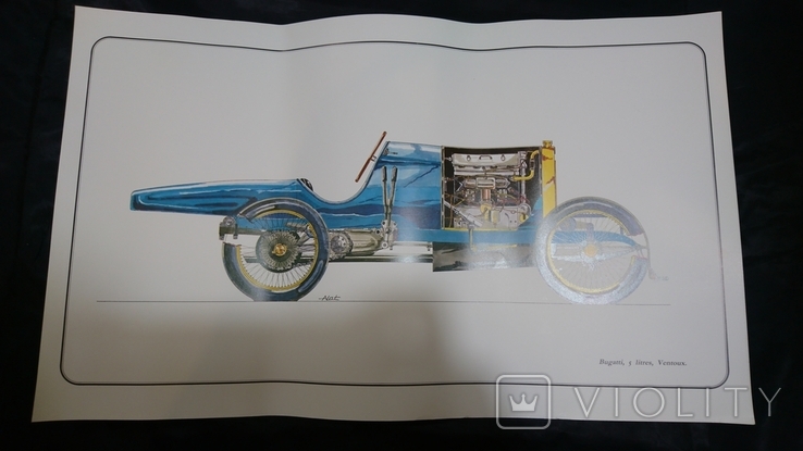 Bugatti posters 12 pcs + 1 pcs Autorail. 55*33.5cm. Total 13pcs, photo number 6