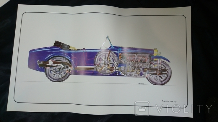 Bugatti posters 12 pcs + 1 pcs Autorail. 55*33.5cm. Total 13pcs, photo number 11