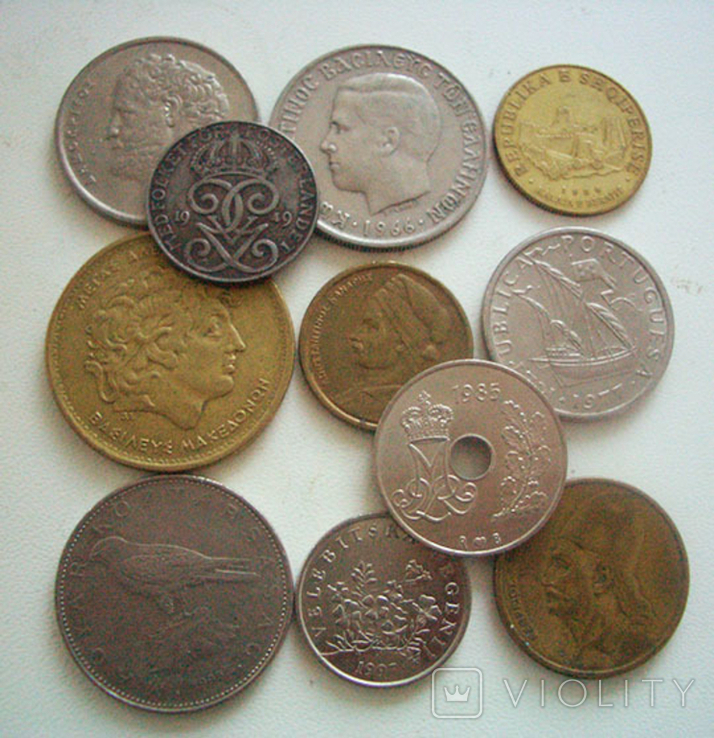Монеты стран Европы, 11 штук