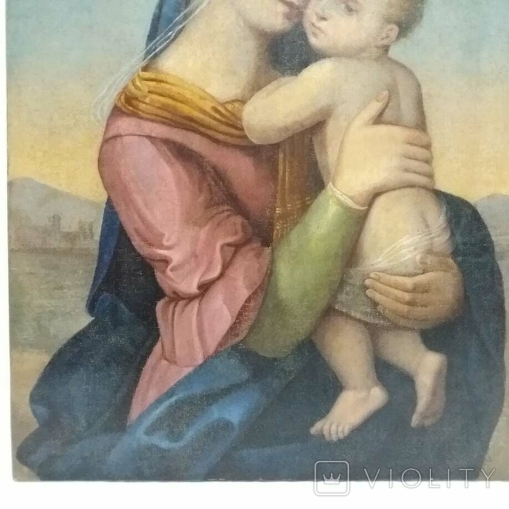 Стровинна ікона Богоматір з Ісусом , Мадонна із немовлям , Богородиця , Марія , 34х43 см., фото №2
