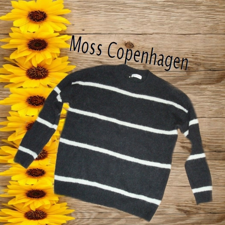 MOSS Copenhagen Альпака Шикарный полосчатый теплый женский свитер альпака, фото №3
