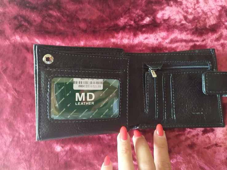 Новый мужской кожаный кошелёк новой гаманець шкiряний, фото №6