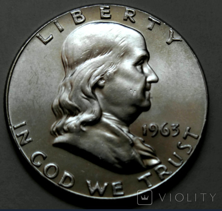 50 Центов 1963 Колокол, США серебро aUNC