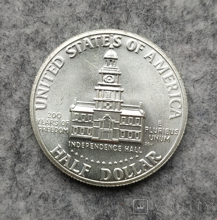 США 1/2 доллара 1976 S серебро аАНЦ, фото №2