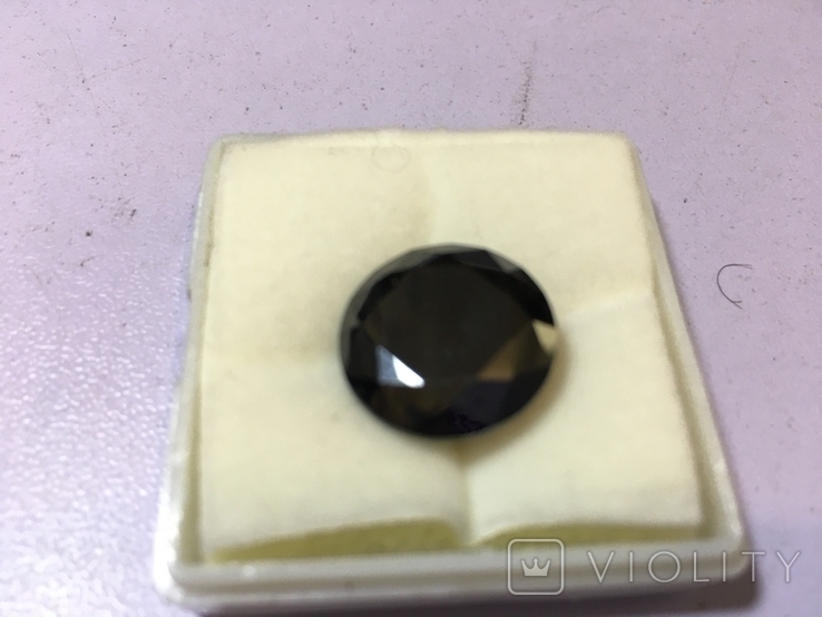 Натуральний чорний діамант Муасаніт 10,61 карат з сертифікатом, фото №2